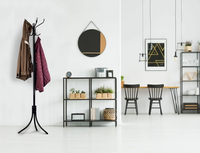Standing Clothes Hanger with Hooks