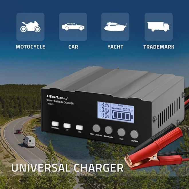 Intelligent Microprocessor Battery Charger for AGM GEL LiFePO4