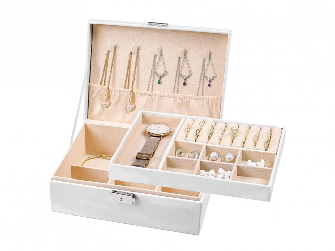 Elegante cofanetto organizer per gioielli con chiave