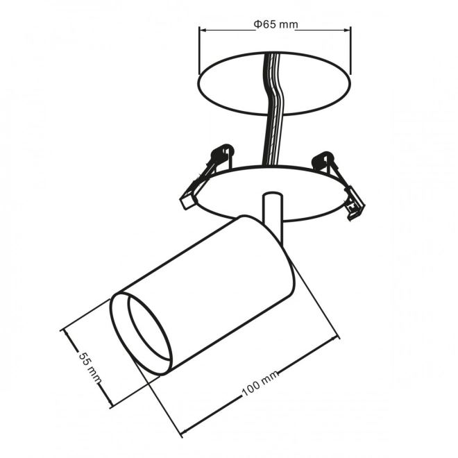 Maclean Surface Mounted Round Spotlight GU10