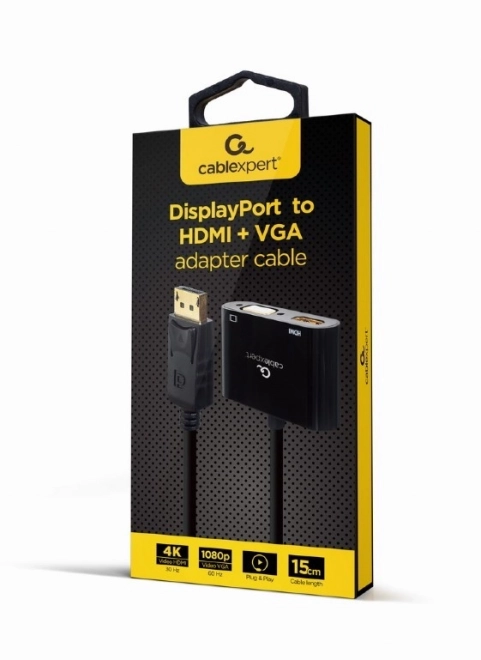 DisplayPort HDMI és VGA adapter