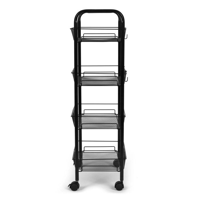 Four spacious basket shelves