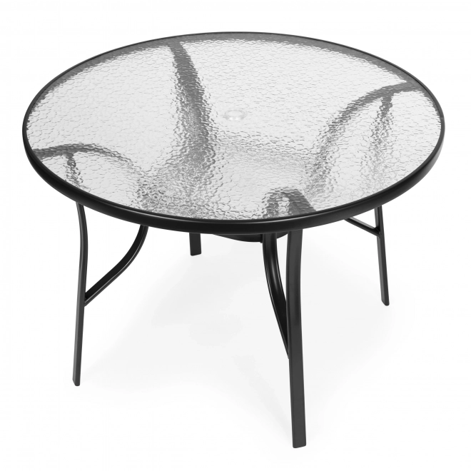 Round garden table 80 cm with parasol hole