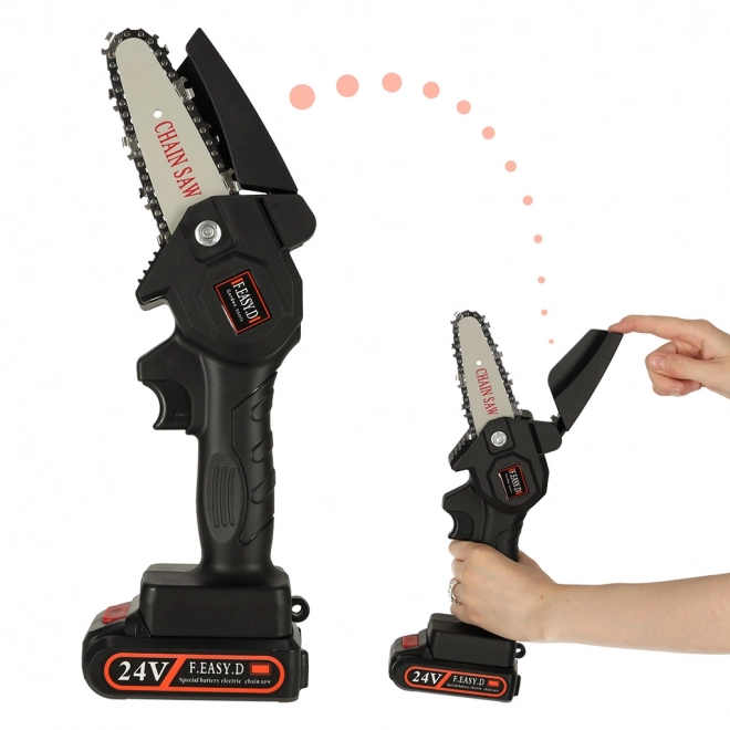 Battery-Powered Mini Chainsaw in Carry Case