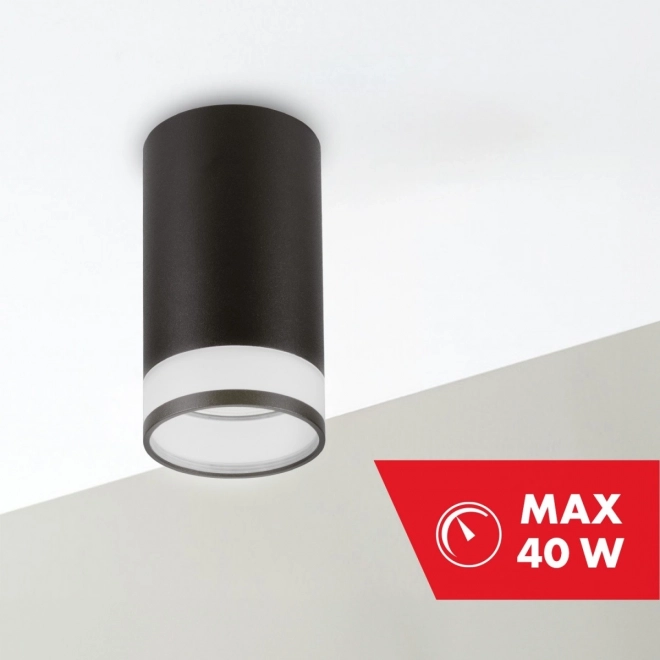 Aluminum Surface Mount Tube Spot Light GU10 Black