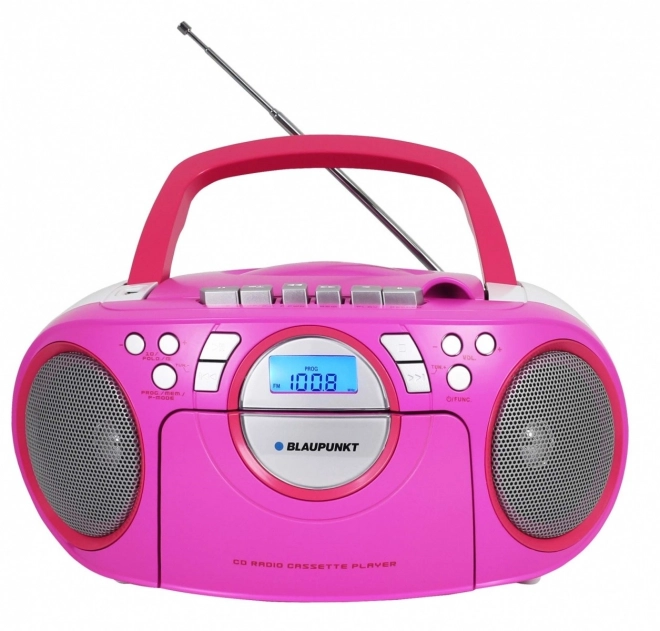 Portable Boombox with FM, Cassette, CD, MP3, USB, AUX