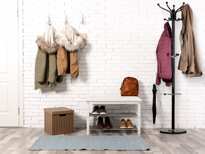 ModernHome freestanding clothes hanger with 16 hooks