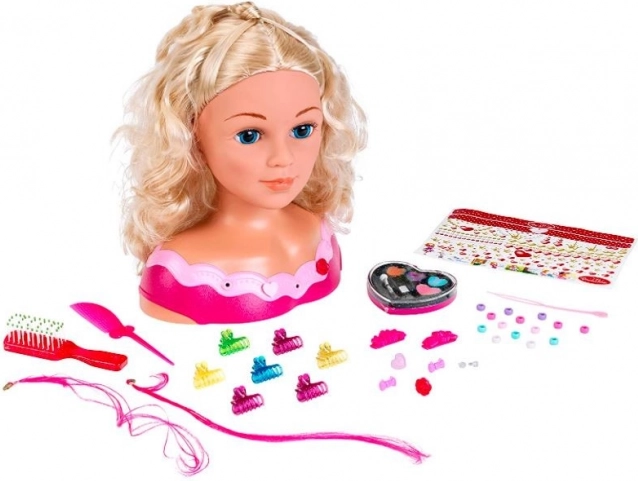 Testa per acconciature PRINCESS CORALIE con accessori