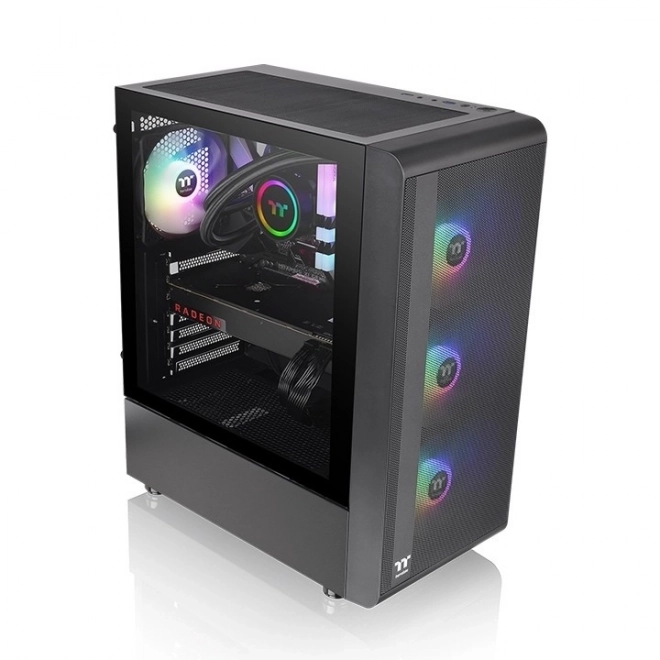 Computer Case S200 with Tempered Glass and RGB Lighting