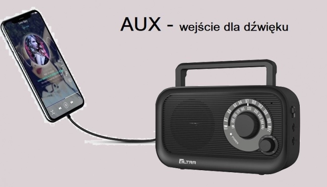 Black Retro Radio HANIA