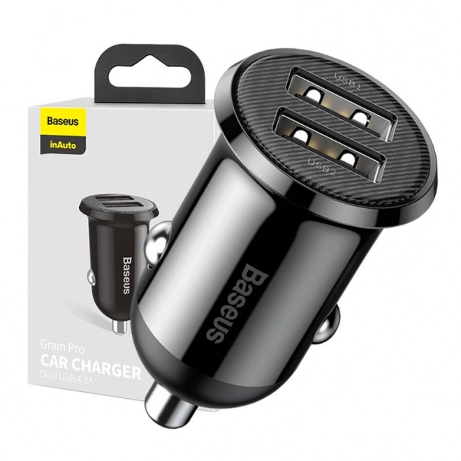 car charger Baseus Grain Pro 2x USB black