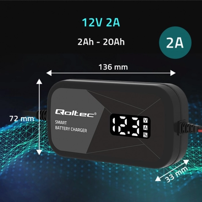Intelligent Microprocessor Battery Charger 12V 2A with Cell Regeneration