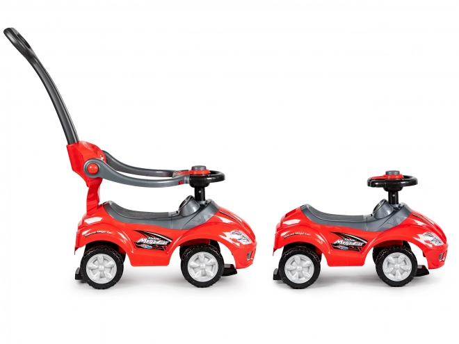 3-in-1 Deluxe Children's Ride-On Car - Red