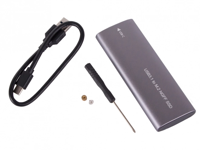 Custodia adattatore disco rigido M.2 SSD NGFF USB 3.1 USB Tipo-C