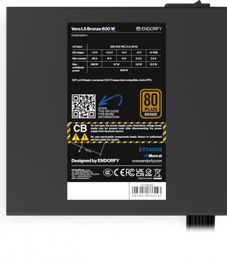 Stabilité et efficacité avec DC‑DC et 80 PLUS Bronze