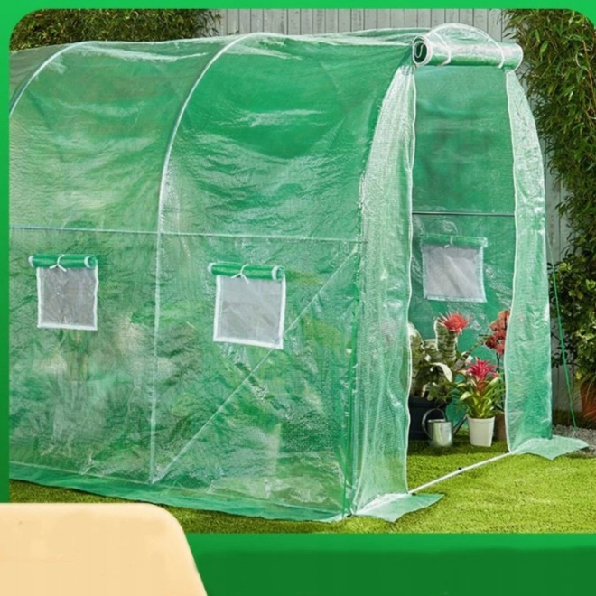 Tunnel per serre da giardino 4x2,5x2m 10m² verde