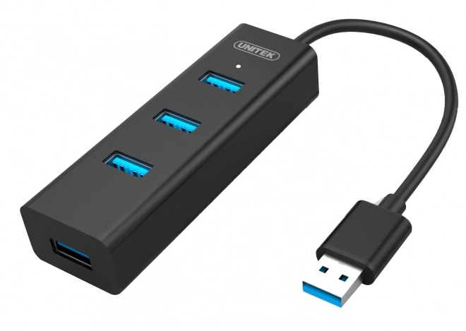Elegant Black 4-Port USB 3.0 Hub