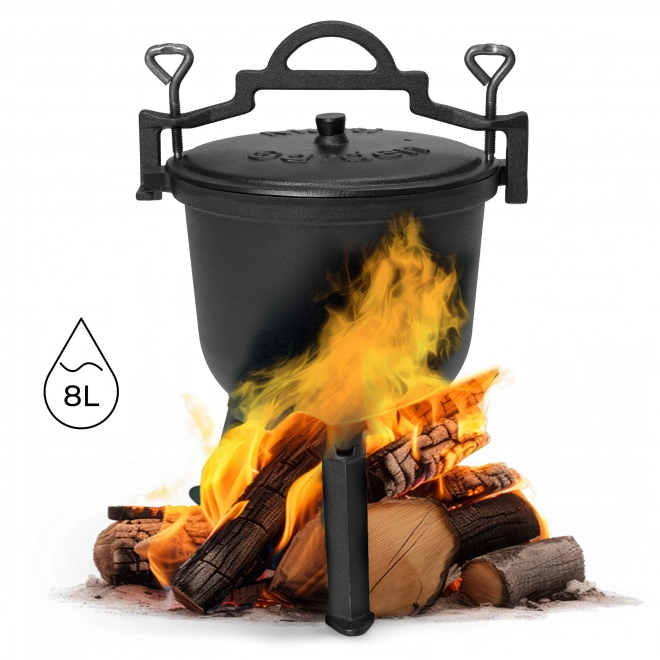 Cast Iron Cauldron 8L on Tripod MultiGarden