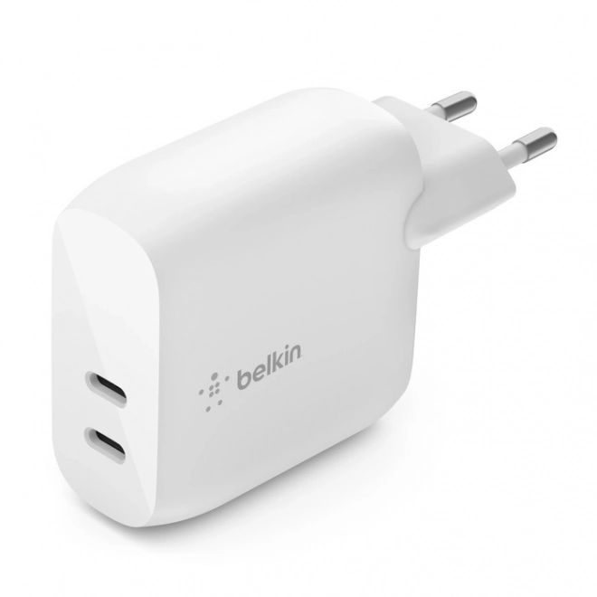Caricatore rapido a doppia porta 40W USB-C POWER DELIVERY bianco