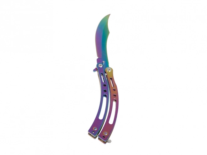 Butterfly Knife with Iridescent Finish