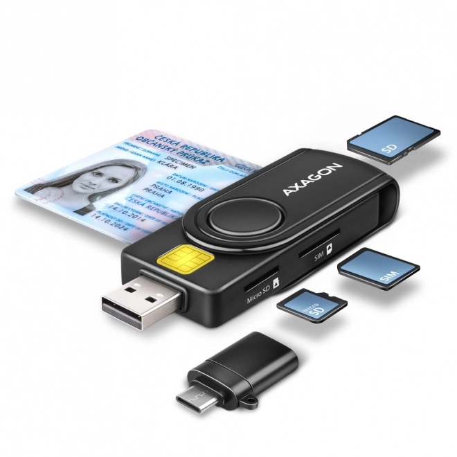 CRE-SMP2A ID i SD/microSD/SIM kartica PocketReader USB
