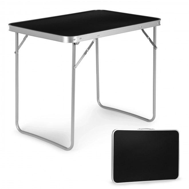 Tourist table folding picnic table top 80x60 cm black