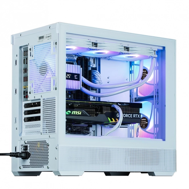 White P30 Air mATX Mini Tower Case with ARGB Fans