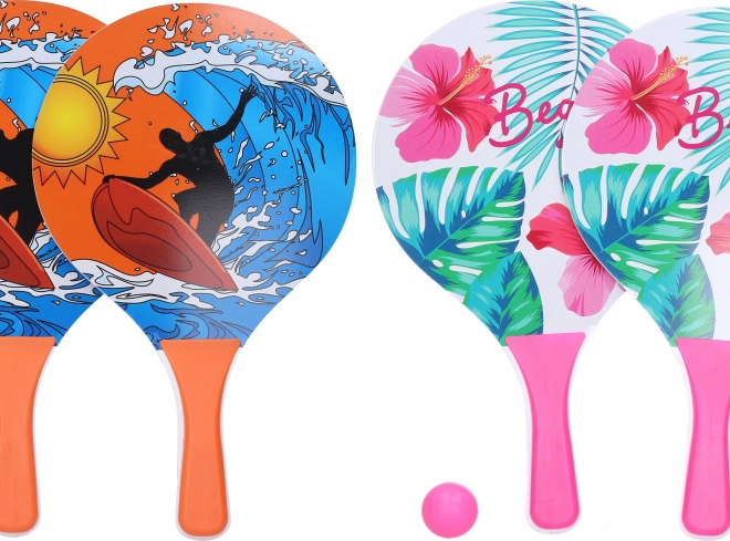 Beach tennis med stilfuldt motiv