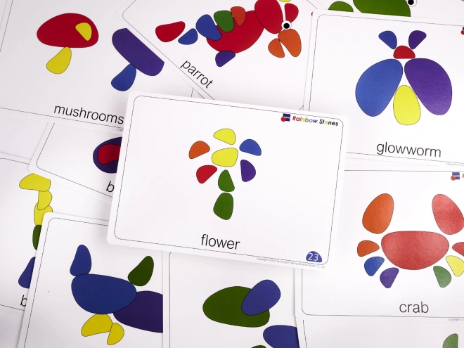 Set creativo di pietre colorate Montessori 65 pezzi