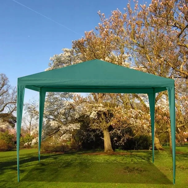 Garden Tent Pavilion with Removable Sidewalls 3x3 m Green