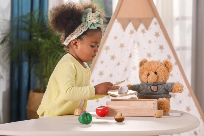 Set di taglio in legno - verdura per bambini