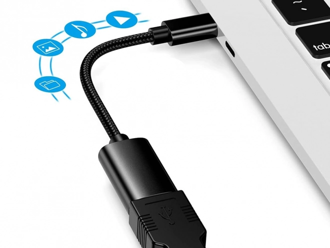 USB-C to USB-A 3.0 OTG adapter with braided cable