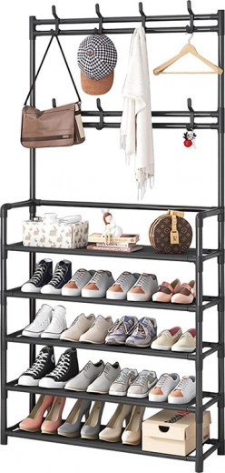 Dvě řady háčků pro kabáty a doplňky