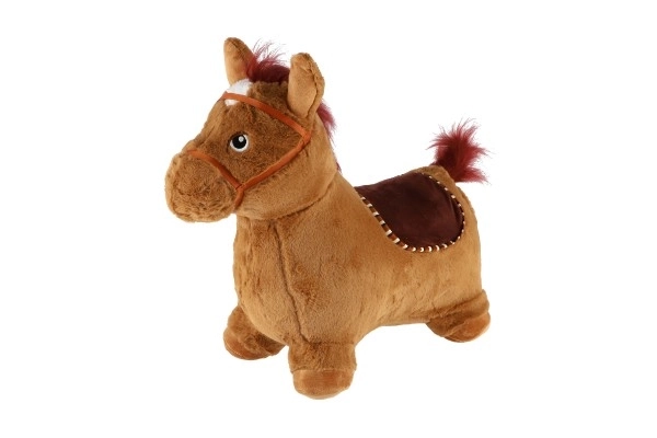 Bouncing Horse Plush Brown with Sound