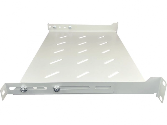 Fixed 19-inch 1U Depth Shelf Gray