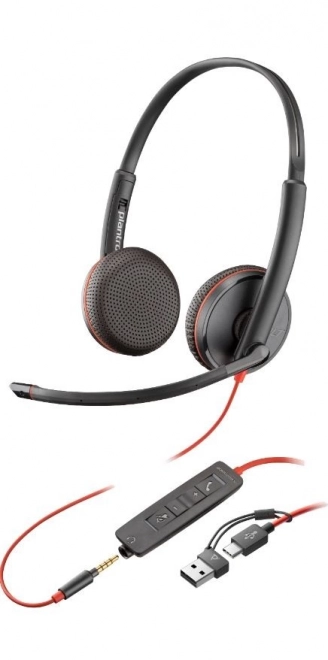 Blackwire 3225 Headphones with USB-C/A and 3.5mm Jack