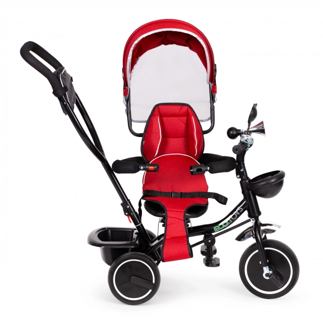 Triciclo con sedile girevole rosso