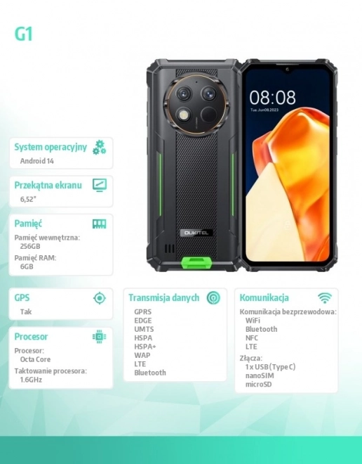 Smartphone G1 4G Green