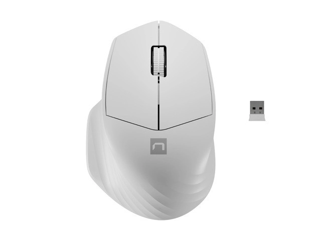 Wireless mouse Siskin 2 1600 DPI Bluetooth 5.0 + 2.4GHz – White