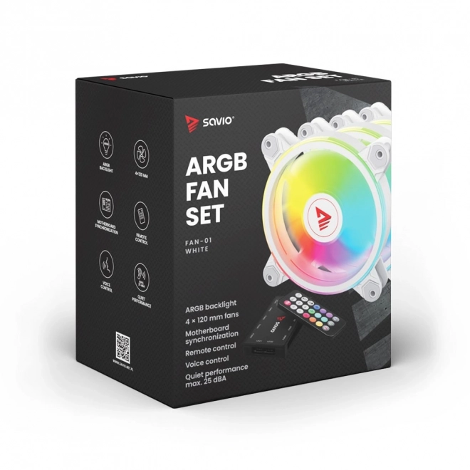 White 120mm ARGB Gaming Fan Pack