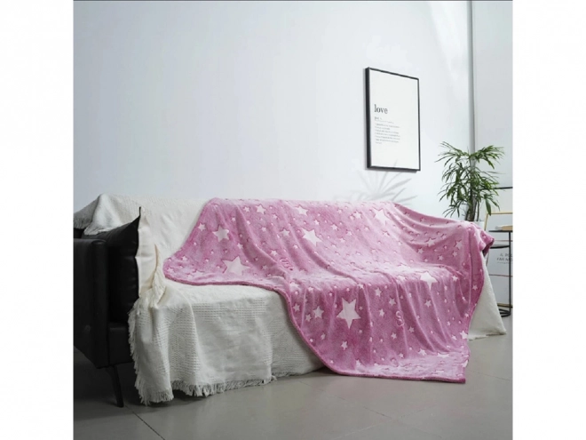 Decke mit Ärmeln Fleece warmes Sweatshirt Morgenmantel neon – Rosa