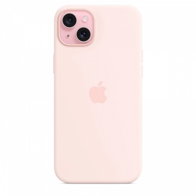 Custodia in silicone MagSafe per iPhone 15 Plus - rosa chiaro