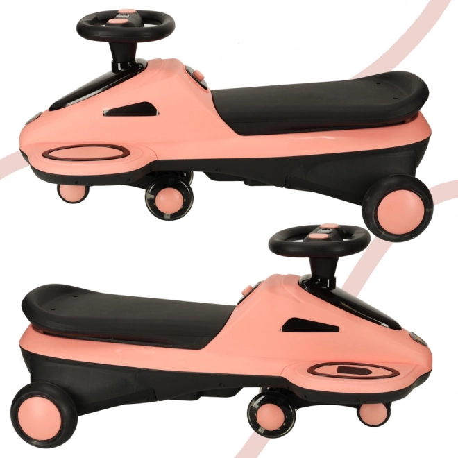 LED Wheel Gravity Ride-On with Music - Pink and Black