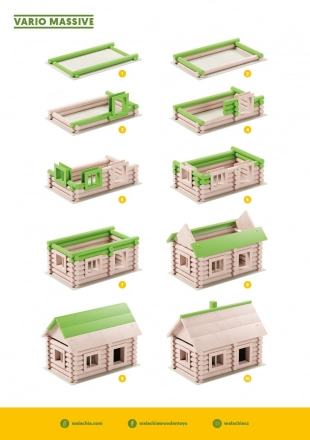 Step by step to a sturdy log cabin