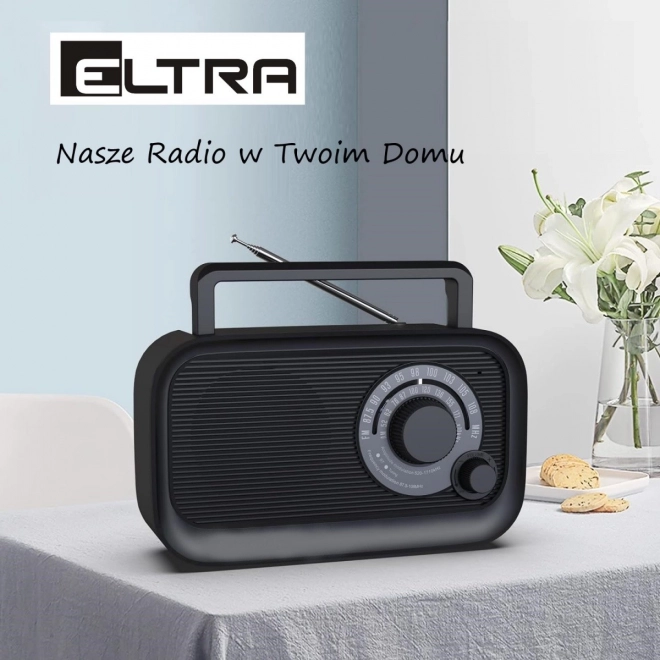 Black Retro Radio HANIA