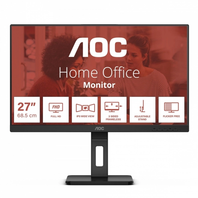 Monitor AOC 24 inch IPS HDMI DP Pivot Speakers