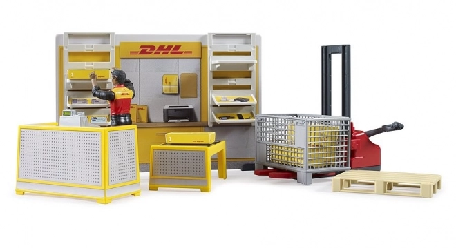 Bruder BWORLD Parcel Service DHL with Accessories
