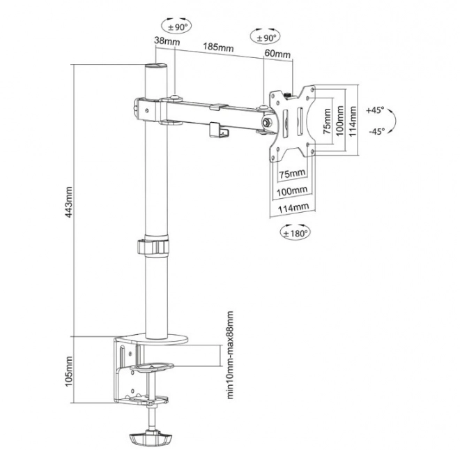 Desk Mount for Dual Monitors