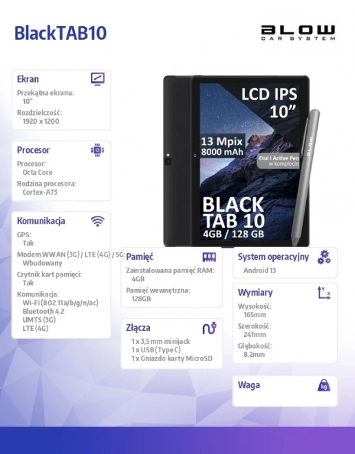 Tablet BlackTAB 10 4G LTE