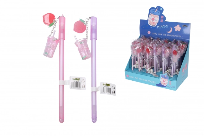 Gel Pen with Keychain - Drink